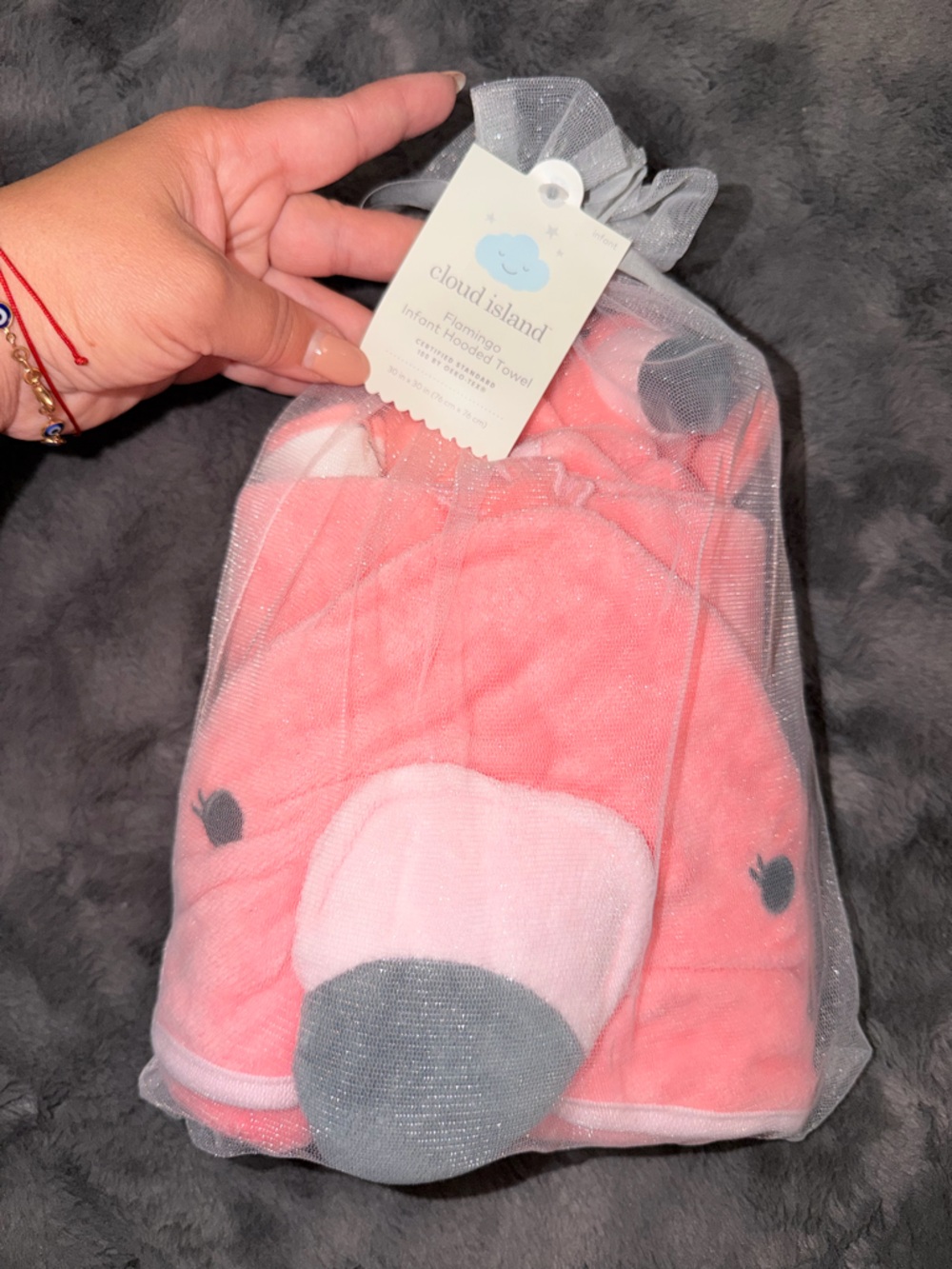 Carter's Pink Flamingo Hooded Towel gift set